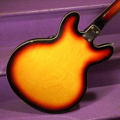 1960s Conqueror (Japan) Hollowbody 330/335-Style Electric Guitar (VIDEO! Work Done, Ready to Go) image 11