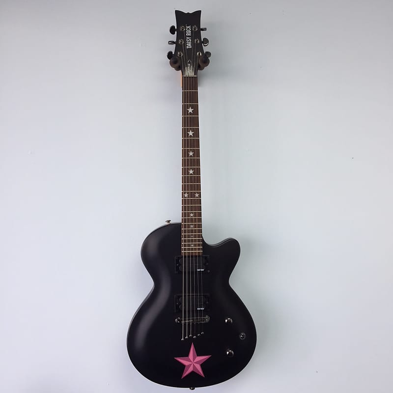 Daisy Rock Rock Candy Custom 2000s Black Satin Pink Star with