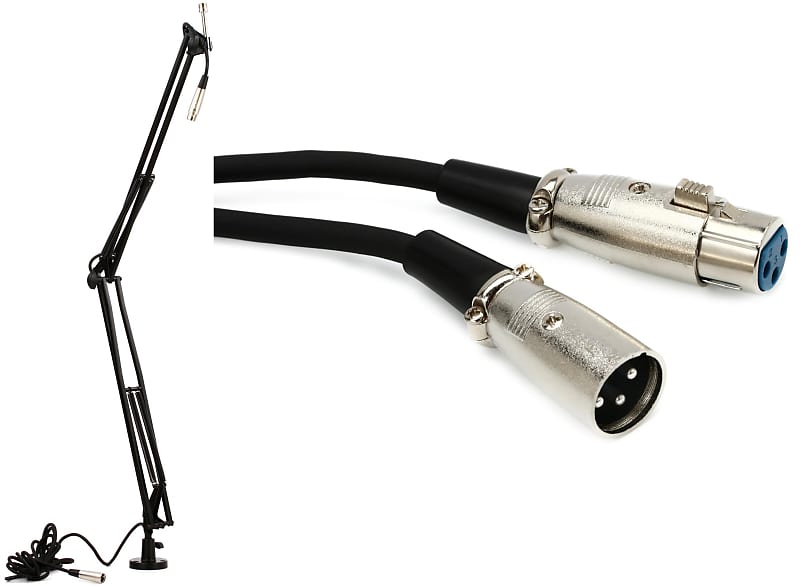 OnStage MBS5000 Deskmounted Broadcast Microphone Boom Arm Reverb