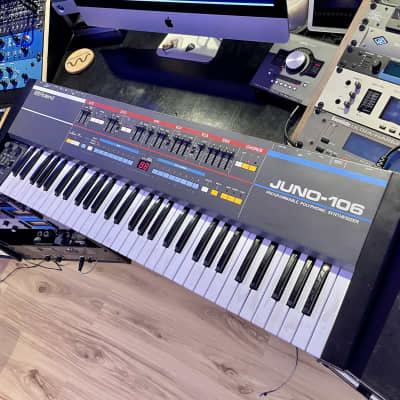 Fully Restored Roland Juno-106 61-Key Programmable Polyphonic Synthesizer - Juno106 Juno 106