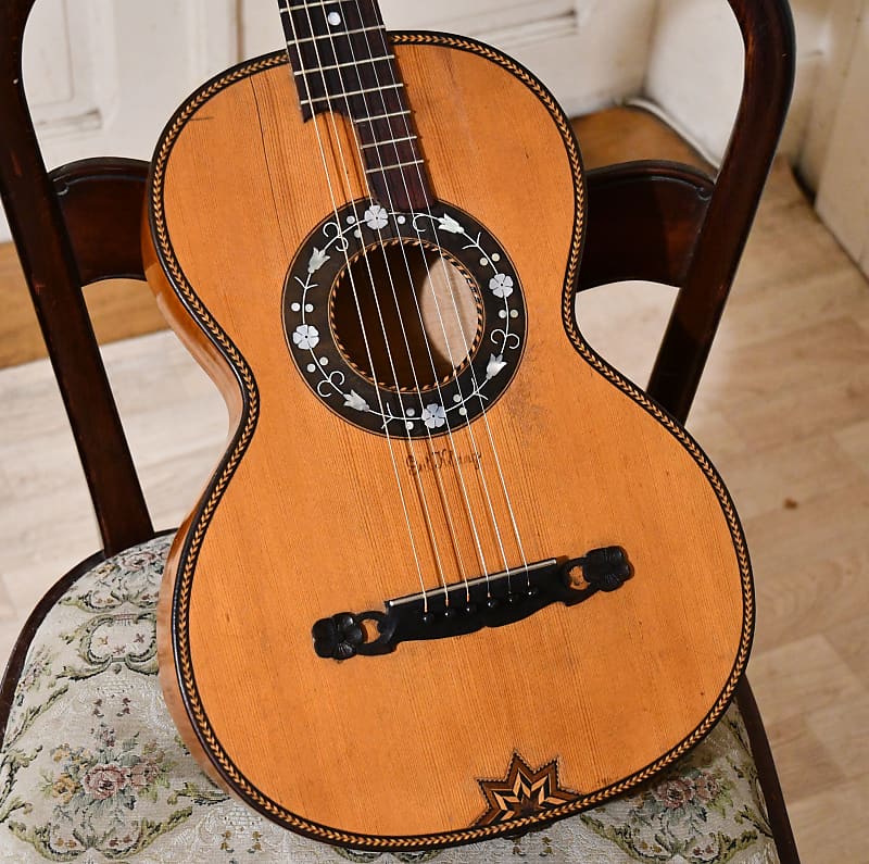 Player ready Antique Steel String Pre war Parlor Guitar 1920s Refubished and Comfortably Playable Great Condition and Sound