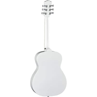 Luna Aurora Borealis 3/4 Size Acoustic Guitar Regular White Sparkle image 5