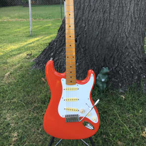 Tokai AST-56 Mid 80's Beautiful Fiesta Red with Flamey V
