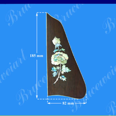Bruce Wei, Archtop Guitar Part - Pickguard w/ MOP Art Inlay (6) for sale