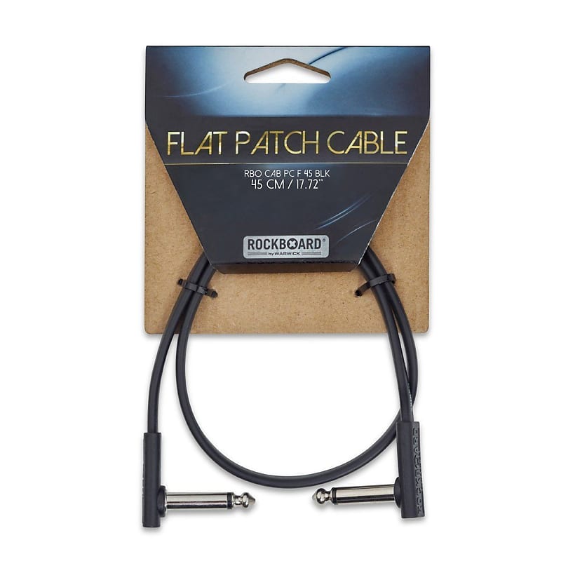 Rockboard Black Flat Patch Cables, 45 cm w/ FAST SAME DAY SHIPPING image 1