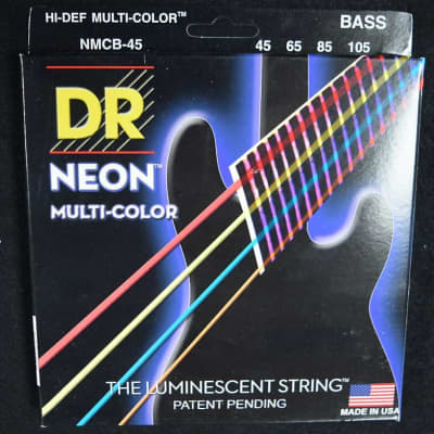 DR Neon Multi-Color Bass Strings, 45-105 image 1