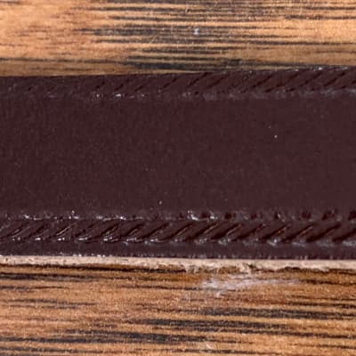 Levy's M25-DBR 5/8" Veg-tan Leather Classic 50's Pad Guitar Strap Brown image 3