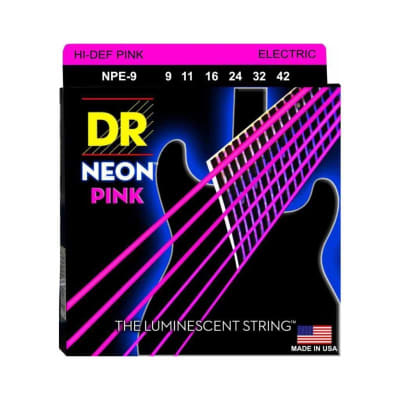 DR STRINGS NPE9 Neon Pink 9/42 Corde