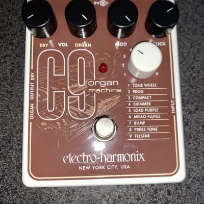 Electro-Harmonix C9 Organ Machine Guitar effects pedal box manual and power supply image 2