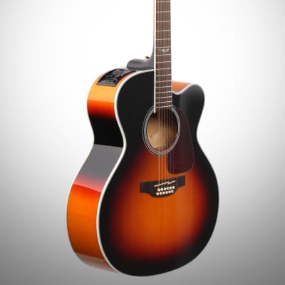 Takamine GJ72CE Jumbo Cutaway Acoustic-Electric Guitar, 12-String, Brown Sunburst image 4