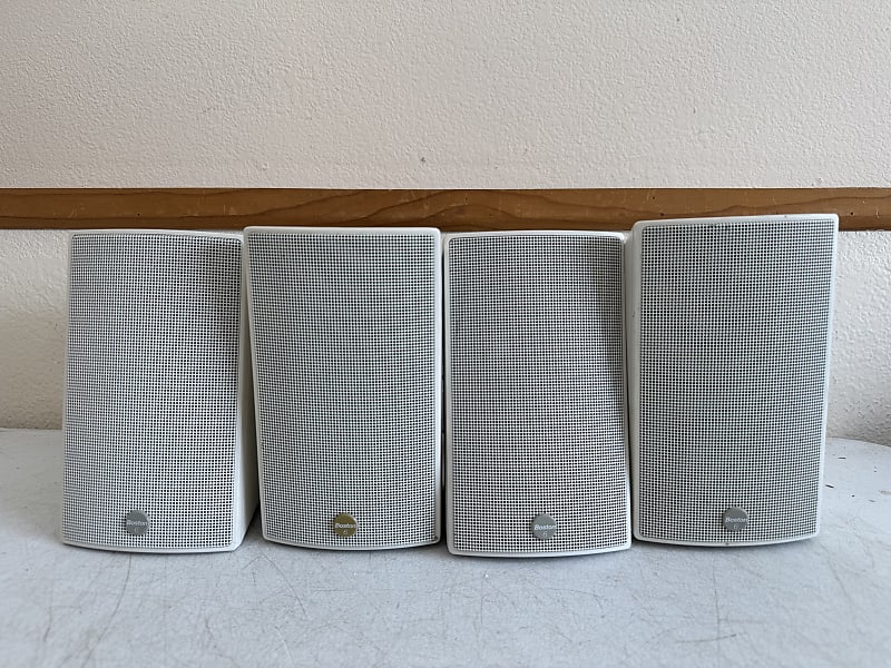 Boston Acoustics SurroundSat 6 &amp; SubSat6 Speakers Home Theater White Audio  			