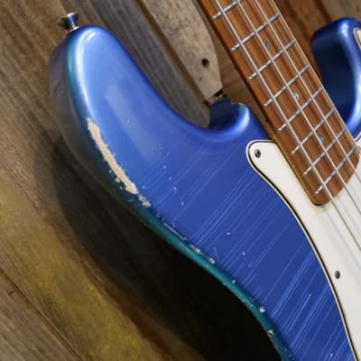 Keith Holland Custom PBASS-ANS #1279 - Electric Blue Metallic Nitro w/ Gator Transit Gig Bag image 8