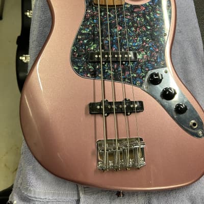 Partscaster  Jazz Bass - Burgundy Mist w/Matching Headstock and Fender gig bag for sale