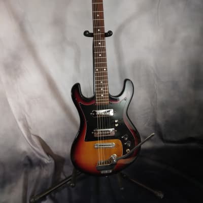 Norma Vintage Made in Japan Solid Body Electric Guitar 1960s - Red Burst image 2