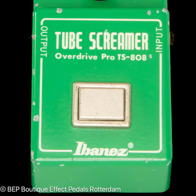 Ibanez TS-808 Tube Screamer with Texas Instruments RC4558P op amp 1981 with "R" Logo and Lock on Nut s/n 108665 Japan image 4