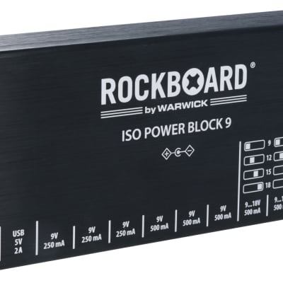Open Box RockBoard ISO Power Block V9 IEC Isolated Guitar Pedal Power Supply image 6