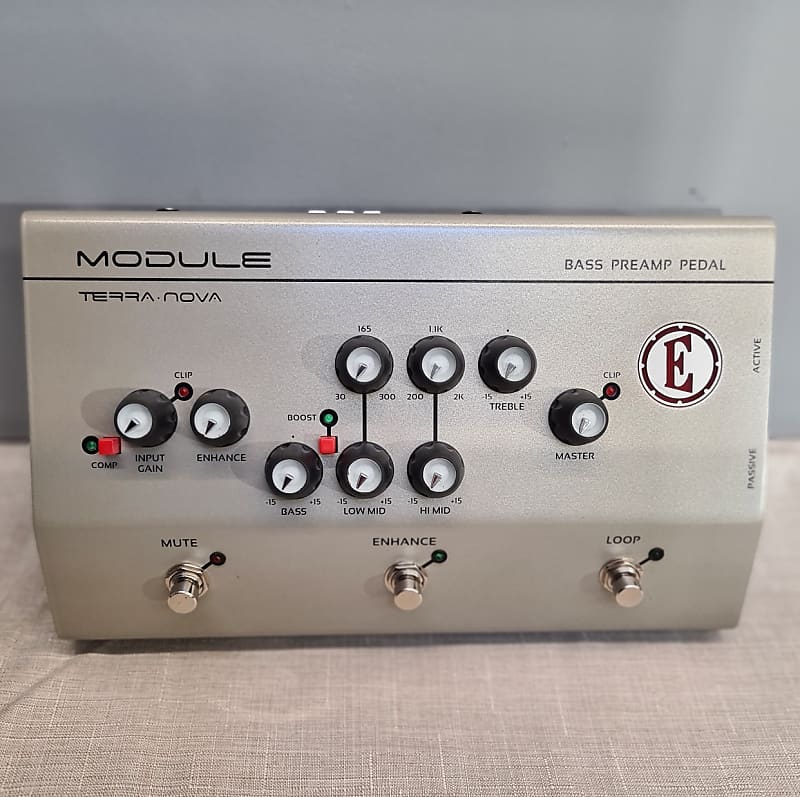 Eden Amplification Terra Nova Module Bass Préamp Pedal Silver Reverb
