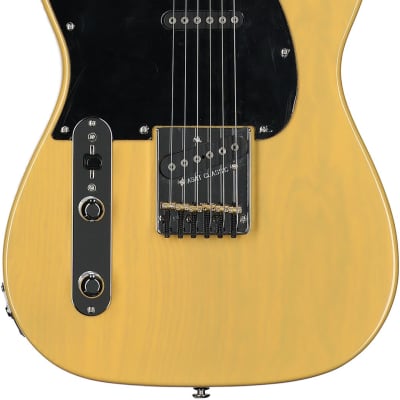 G&L Fullerton Deluxe ASAT Classic Electric Guitar, Left-Handed (with Gig Bag), Butterscotch image 2