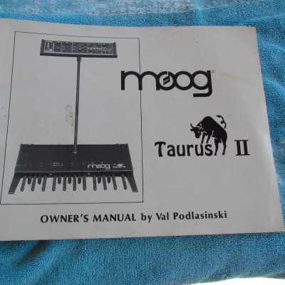 Original Moog Taurus II Bass Pedals Manual 1982 Complete Manual Very Good Condition Complete image 1