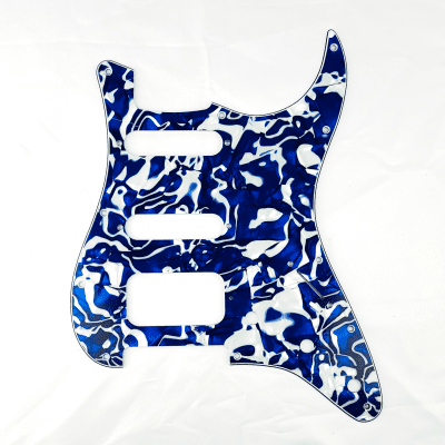 D'Andrea 4-Ply Stratocaster Pickguard HSS Blue Swirl Pearl for sale