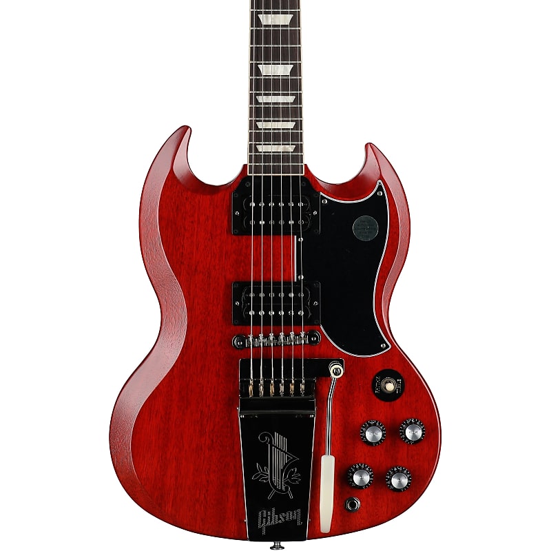 Gibson SG Standard '61 Maestro Vibrola Faded Electric Guitar (with Case), Vintage Cherry Satin image 1