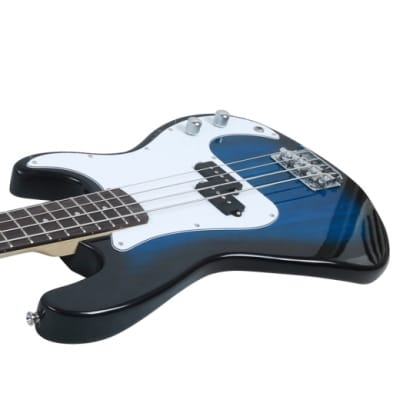 （Accept Offers）Glarry GP Electric Bass Guitar Blue w/ 20W Amplifier image 3