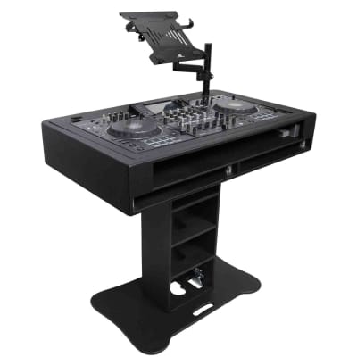 ProX XZF-DJCT BL 2U CASE Control Tower DJ Stand with 2x 1U Rack