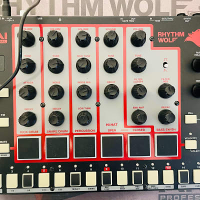 Akai Rhythm Wolf Analog Drum Machine and Bass Synthesizer | Reverb
