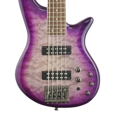 JS Series Spectra Bass JS3QV 5-String Guitar Laurel Neck Purple Phaze image 3