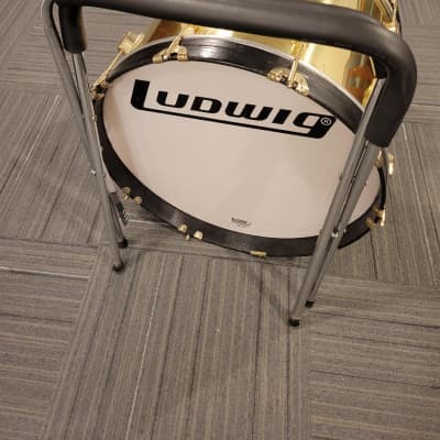 22" x 14" Bass Drum Brass Ludwig Heads - Used image 8