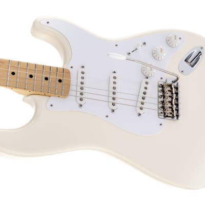 Fender Jimmie Vaughan Tex-Mex Strat Electric Guitar Maple FB, Olympic White image 8