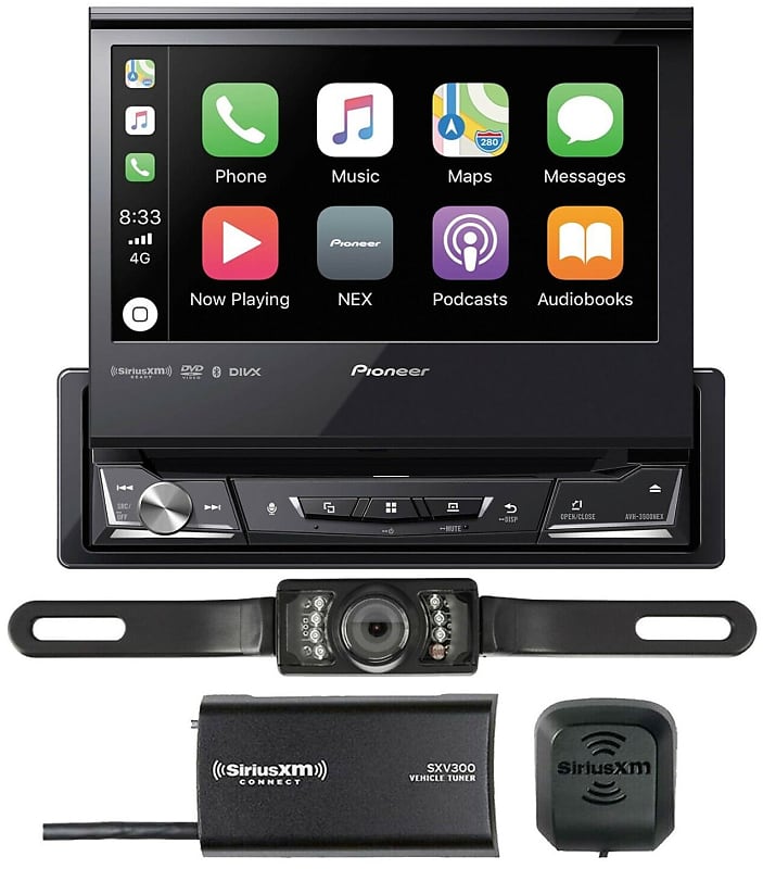 Pioneer AVH-3500NEX DVD Receiver w/SiriusXM Tuner & License Plate