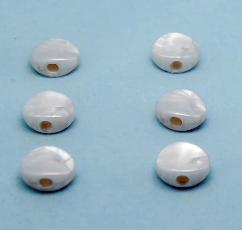 White Pearl 6pcs Guitar Tuning Pegs Buttons Knobs Reverb