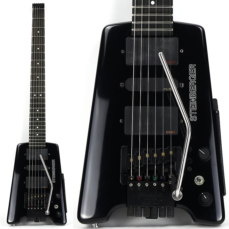 1997 Steinberger GL7TA Trans Trem Headless Electric Guitar | Original Hard Case and Tags, Black, CLEAN! image 1