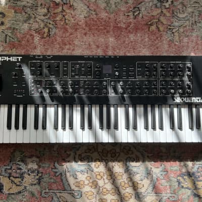 Sequential Prophet Rev2 61-Key 16-Voice Polyphonic Synthesizer Black with Wood Sides image 1