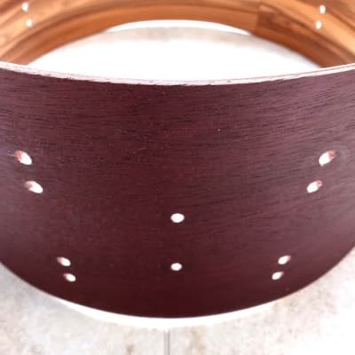 Pearl 14x6.5 mahogany/gum wood snare drum shell (ONLY) Red Satin Mahogany masterworks masters limited edition DIY Free Shipping! image 4