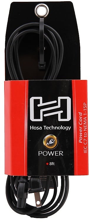Hosa PWP-426 NEMA 1-15P to IEC C7 Power Cord - 8 foot image 1