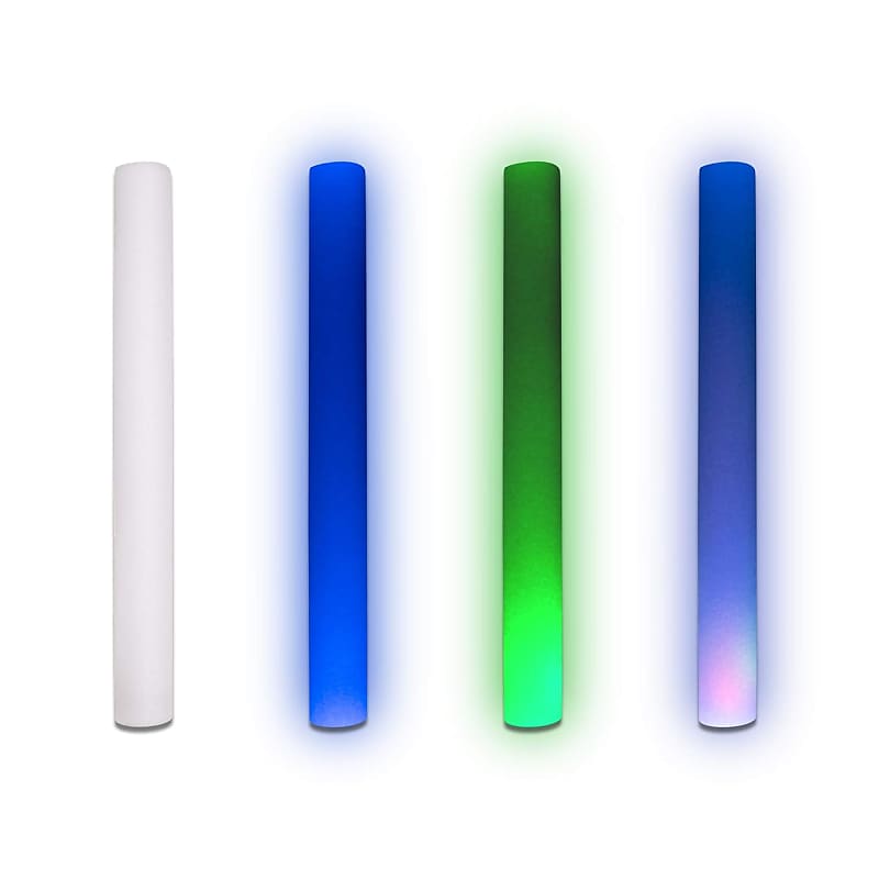 32 Pcs Foam Glow Sticks Bulk Party Pack, 16''Big Led Light Up Foam Sticks  with 3 Flashing Effect, Glow in The Dark Party Supplies Favors for Wedding