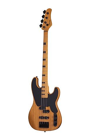 Schecter Model-T Session Bass Guitar Aged Natural Satin image 1