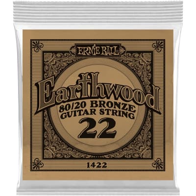 Ernie Ball 1422 Earthwood 80/20 Bronze Acoustic Single String, 22 for sale