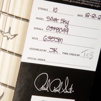 PRS Silver Sky John Mayer - Midnight Rose 2023 image 20