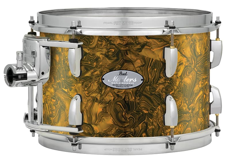 Pearl Music City Custom Masters Maple Reserve 24"x14" Bass Drum w/BB3 Mount, #420 Golden Yellow Abalone  GOLDEN YELLOW ABALONE MRV2414BB/C420 image 1
