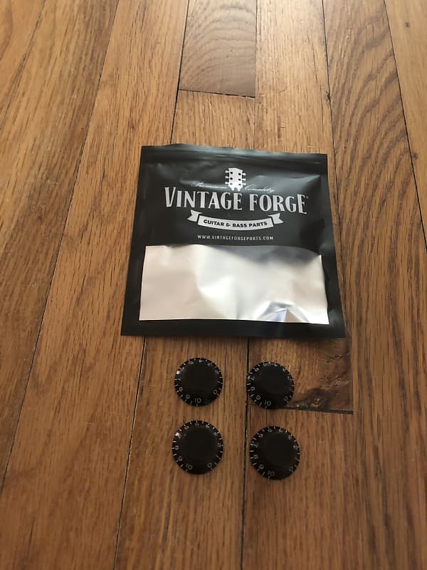 Vintage Black Top Hat Guitar Knobs Reverb