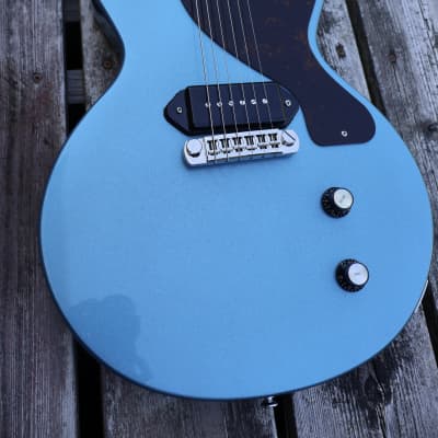 Brown Bear Guitars Les Paul Junior in Pelham Blue Metallic Nitro for sale