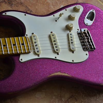 American Fender Stratocaster Relic Custom Purple Sparkle image 9