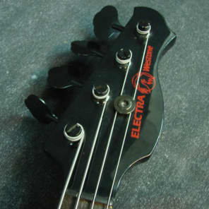 1984 Electra Phoenix 4-String Black Finish Electric Bass Guitar image 7