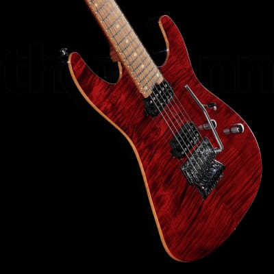 Harley Benton Fusion-III HH FR Roasted FCH Transparent Flamed Cherry image 10