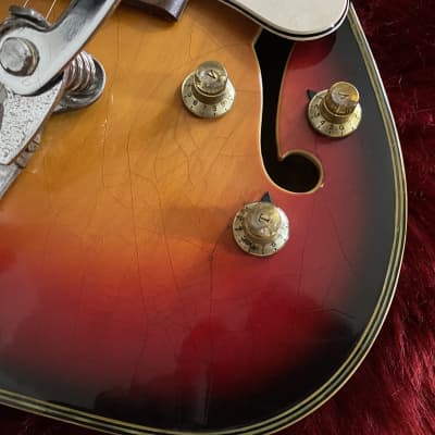 c.1967- Firstman/Liberty SC-2/SE-26V MIJ Vintage Hollow Guitar  “Sunburst” image 10