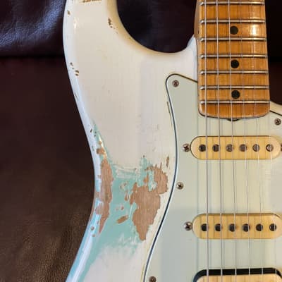 Fender Custom Shop '60 Reissue Stratocaster Relic 2010s White/Green image 4
