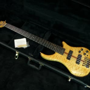Pedulla Thunderbass ET 5-String Bass Guitar Red Maple Quilt image 6